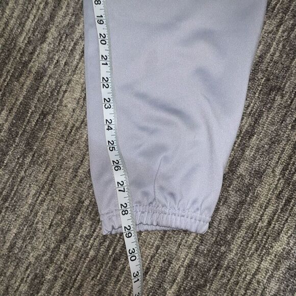 Nike Mens Size Medium Athletic Baseball Pants Gray‎ Elastic Leg Pockets Snap Zip - Picture 7 of 7